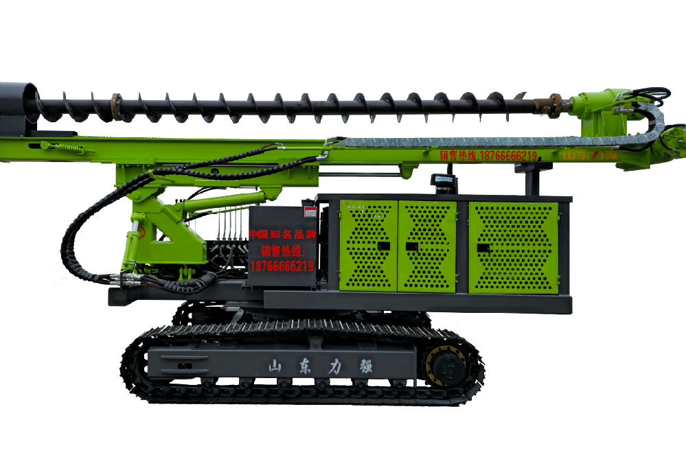 履带长螺旋油电两用打桩机